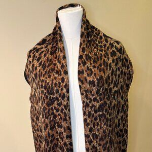 NWT Echo Fringe Cheetah Scarf/Wrap